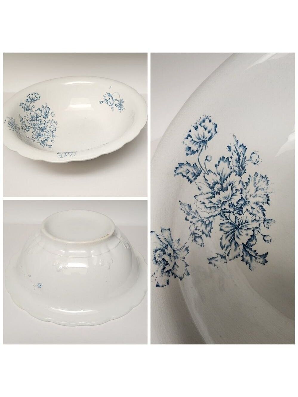 Warranted England Antique 1940s 5pc Pitcher/ Basin Wash Set Super Rare Find - Picture 4 of 16